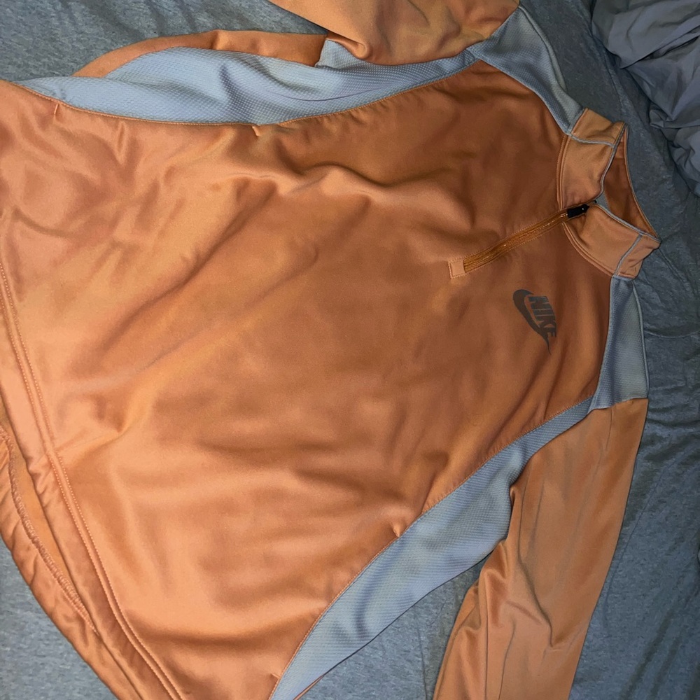 Nike orange zip pull over, mens size XXL worn once no longer fits